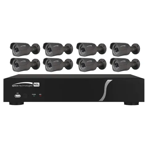 Speco ZIPL88B2 Technologies Plug and Play NVR and IP Kit, Includes 2TB 8...
