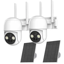 4MP Battery Solar Security Camera WiFi 360 Pan/Tilt WiFi Home Security Cameras