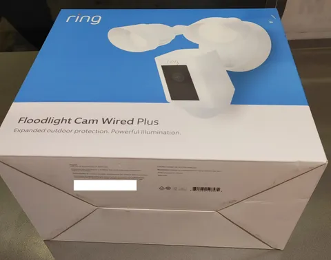 C0 Ring Floodlight Cam Wired Plus White Pack of 1 motion-activated 1080p outdoor
