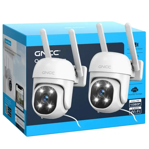 2.4GHz Outdoor Security Camera, 1080P Cameras for Home Security with Motion D...