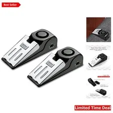 120DB Door Stop Alarm - Pack of 2, Compact & Portable Security Solution