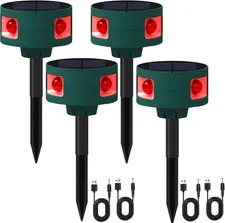 129Db Solar Motion Sensor Alarm - 360° Infrared Security Light for Home & Yard