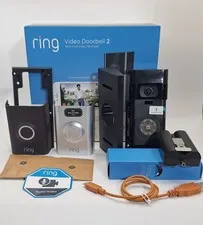 RING Video Doorbell Cam 2 1080 HD Security Cam Battery Used Good Condition Works