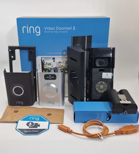 RING Video Doorbell Cam 2 1080 HD Security Cam Battery Used Good Condition Works