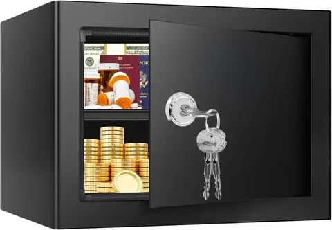 1.3 Cu Ft Fireproof Safe Box Key Lock Steel Security Safe Home Office