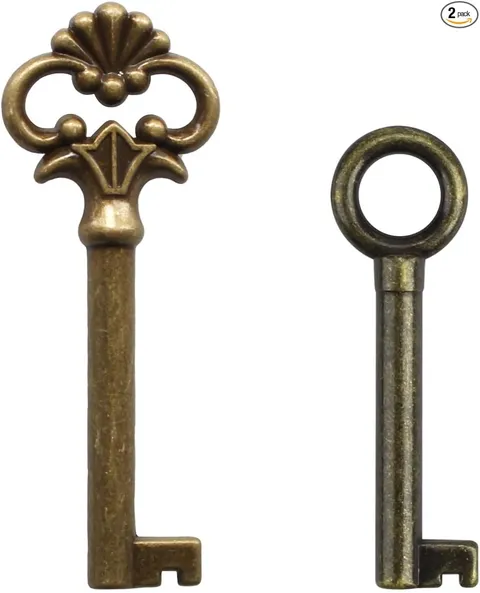 Hollow Barrel Skeleton Key for Antique Vintage and Modern Furnitures, Antique Br