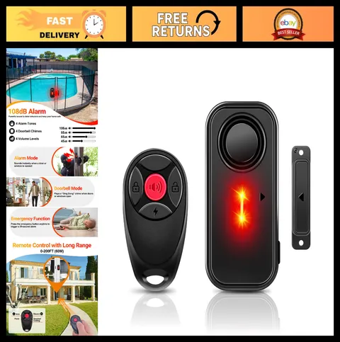 Door Alarm with Remote Control - Kids Security System, Home Safety Alert