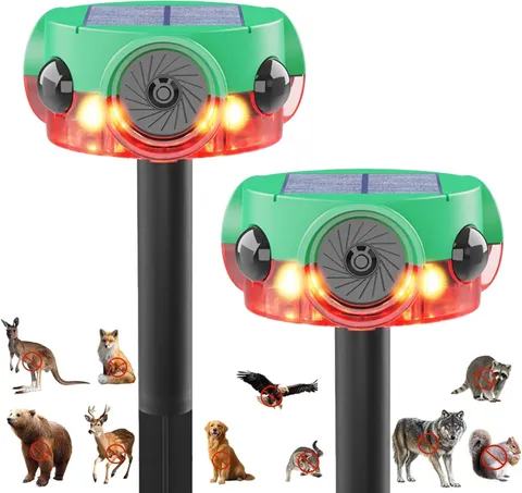 Barking Dog Motion Sensor Alarm with 360° Detection - 2 Pack