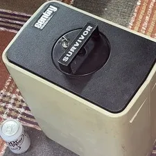 Vintage heavy duty Sentry Survivor Fire-Safe Deposit Box, One Key