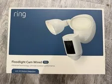 Ring Floodlight Cam Pro Outdoor Wired Wi-Fi 1080p Network Camera - White