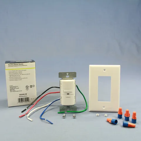 Cooper VS310U-W White Incandescent CFL Vacancy Switch Sensor 1-Pole/3-Way 1000W