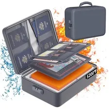 Fireproof Document Organizer Lock Box