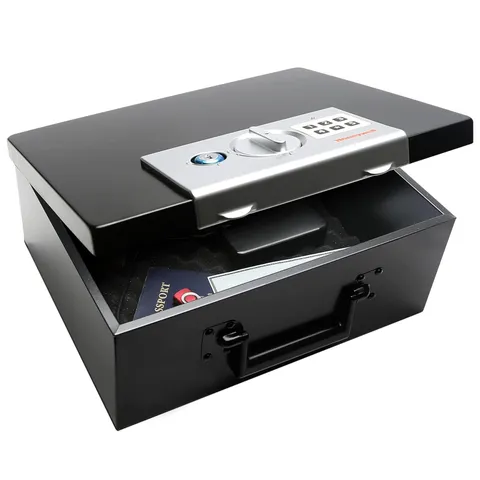 - Hideable Small Safe Box - Fire Resistant Document Safety Box for Home - Ste...