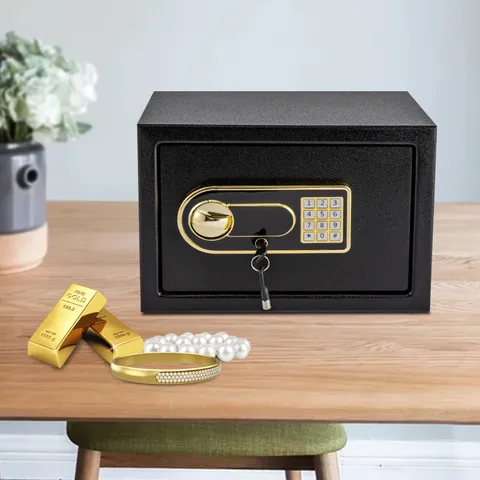 Security Steel Safe Box Digital Keypad Lock Cash Jewelry Safe Box F/ Home Office