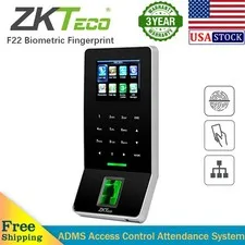 ZKTeco F22 Fingerprint Access Control Terminal WiFi ADMS Time Attendance System