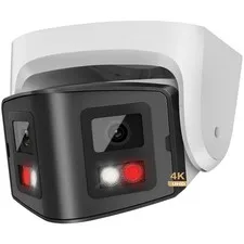 4K Dual-Lens PoE Security Camera with 180° Panoramic View,Outdoor 8MP IP Turr...