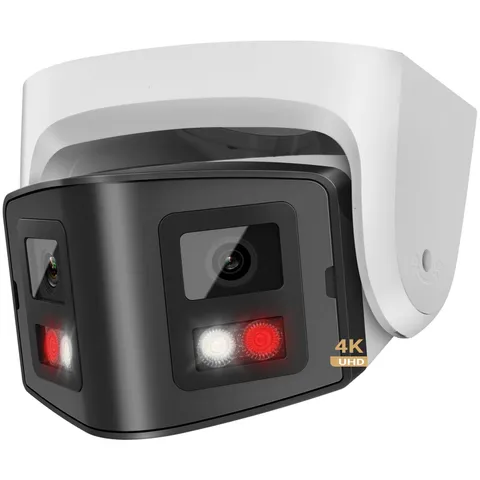 4K Dual-Lens PoE Security Camera with 180° Panoramic View,Outdoor 8MP IP Turr...