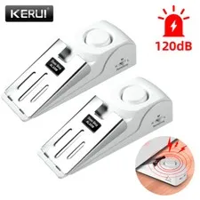 2PCS Security Door Stop Alarm 120DB Stopper Wedge Siren Portable Home Anti-Theft