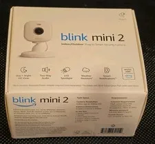 Blink Mini 2 1080p Security Camera with Built-in Mic - White
