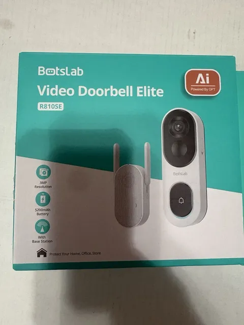 Botslab Video Doorbell Elite R810SE 3MP Wireless Doorbell Camera w/ Base Station