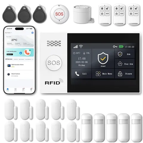 WiFi Wireless Alarm System for Home Security - 24/7 Protection Smart Home Dev...