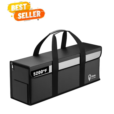 Fireproof & Explosion-Proof E-Bike Battery Safe Bag - Large Capacity (19.3x5....