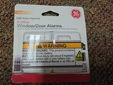 GE Battery Operated Audible Indoor Window/Door Alarms, 2- Pack