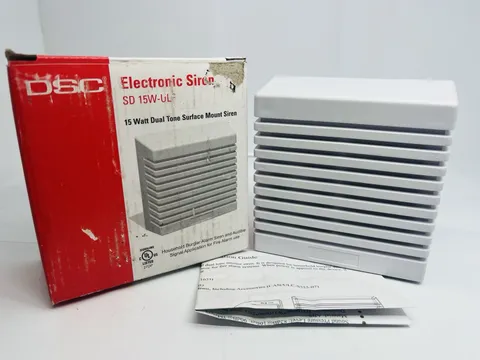 DSC Electronic Siren - SD 15W-ULF - 15 Watt Dual Tone Surface Mount Siren