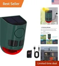 Solar Driveway Alarm Wireless Outside 1800ft Range, Outdoor Motion Sensor & D...