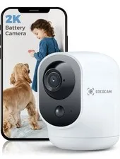 COCOCAM 2K Indoor Pan/Tilt Wireless Security Camera 5200 mAh Battery  with Audio