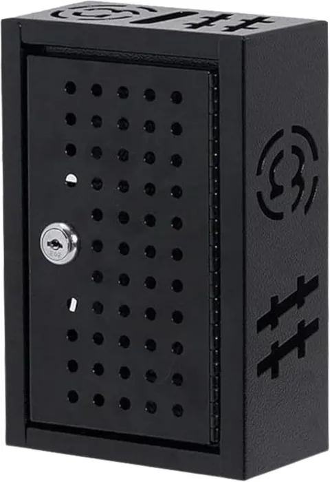 Multipurpose Steel Lock Box - Keyed Security Storage Cabinet for Phones, Wallets