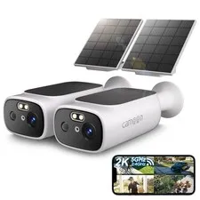 2K Solar Camera Outdoor Wireless-5/2.4Ghz WiFi Cameras for Home Security, AI ...