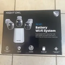NIGHT OWL 2K HD BATTERY WI-FI SECURITY SYSTEM CAMERAS ( 3 Pack ) BRAND NEW