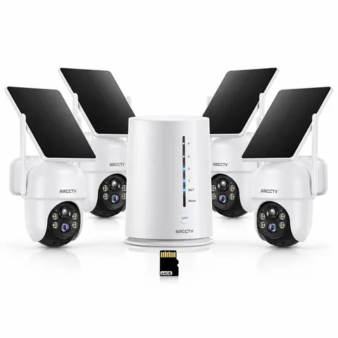 ANRAN 4MP 360°Panoramic Solar Security Camera System Wireless Outdoor PTZ CCTV