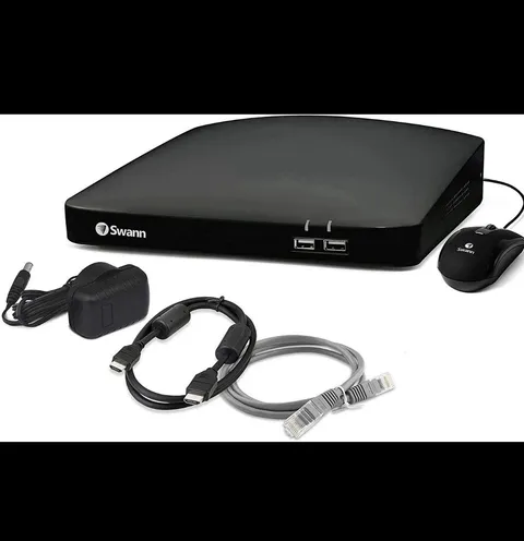 Swann Complete Surveillance System Black Wired DVR, Power Adapter, Mouse