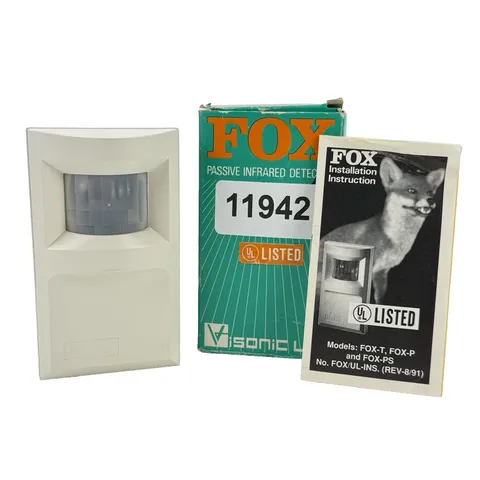 Vtg Visonic Fox Passive Infrared Motion Detector White Fox-T Fox-P Fox-PS NIB