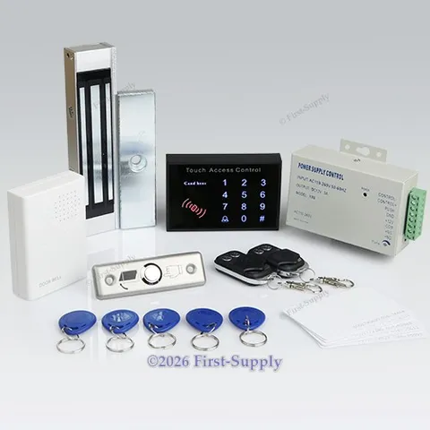 Touch-Keypad RFID Door Access Control Kit +180kg Magnetic Lock+ 2Remote Controls