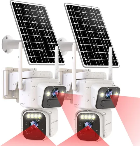 Luovisee Dual Lens Solar Camera 2.4G 5G WiFi Outdoor