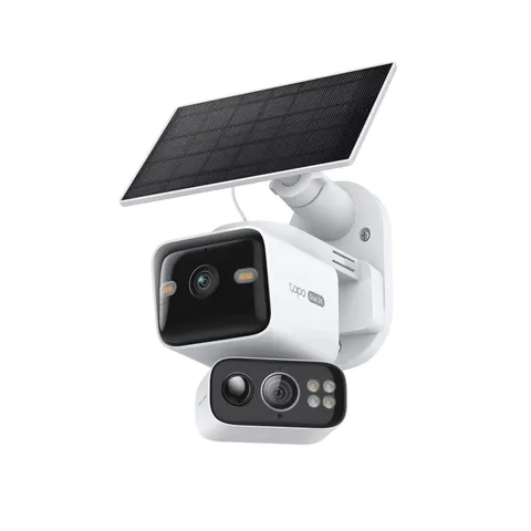 2K Dual Lens Pan/Tilt Security Battery Camera Wireless w/Solar Panel, 165° Wi...
