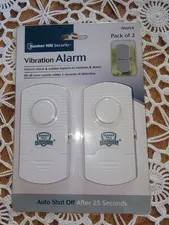 2 Pack Bunker Hill Security Vibration Window and Door Alarm Siren, Model 95054