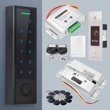 HOMSECUR Smart Waterproof WIFI RFID Access Control Kit Power+ Drop Bolt+Doorbell