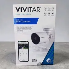 Vivitar Outdoor Wi-Fi Security Camera Smart Home 1080p IP65 Weatherproof New