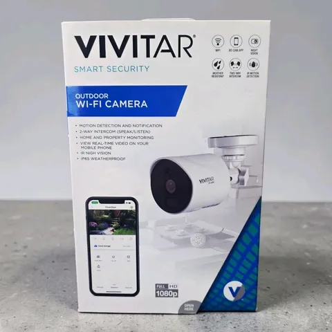 Vivitar Outdoor Wi-Fi Security Camera Smart Home 1080p IP65 Weatherproof New