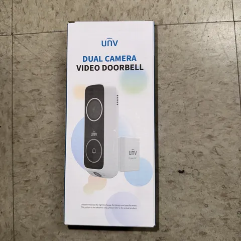 UNV 3 & 2MP HD Audio IP65 NDAA Dual Cam Wifi Video Doorbell w/ 8GB local storage