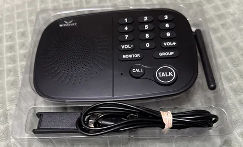 HOSMART HY810 Wireless Intercom System 10 Chan 1/2 Mile Home Black
