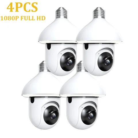 4pack Bulb Security Camera - 1080p Full HD Recording & 360° Panoramic View