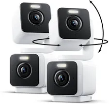 WYZE Duo Cam Pan 2 Pack, Indoor/Outdoor IP65 2K 360° Pan/Tilt Smart Home Securit