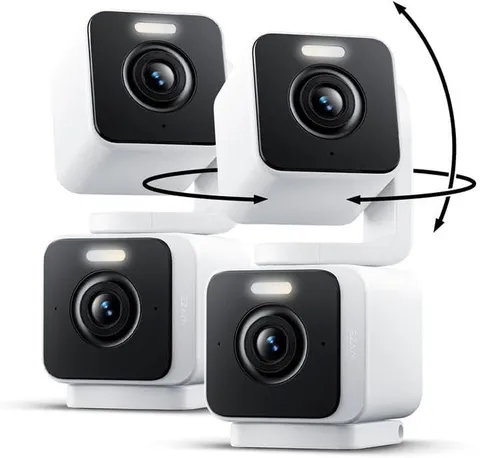 WYZE Duo Cam Pan 2 Pack, Indoor/Outdoor IP65 2K 360° Pan/Tilt Smart Home Securit