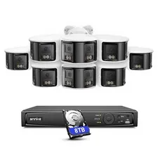 ANNKE 4K Dual Lens POE AI Color Night Security Camera System 8CH NVR 2-Way Talk
