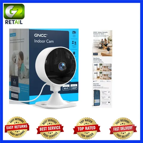 1080P Indoor Security Camera with 2-Way Audio & Night Vision - Smart Monitoring